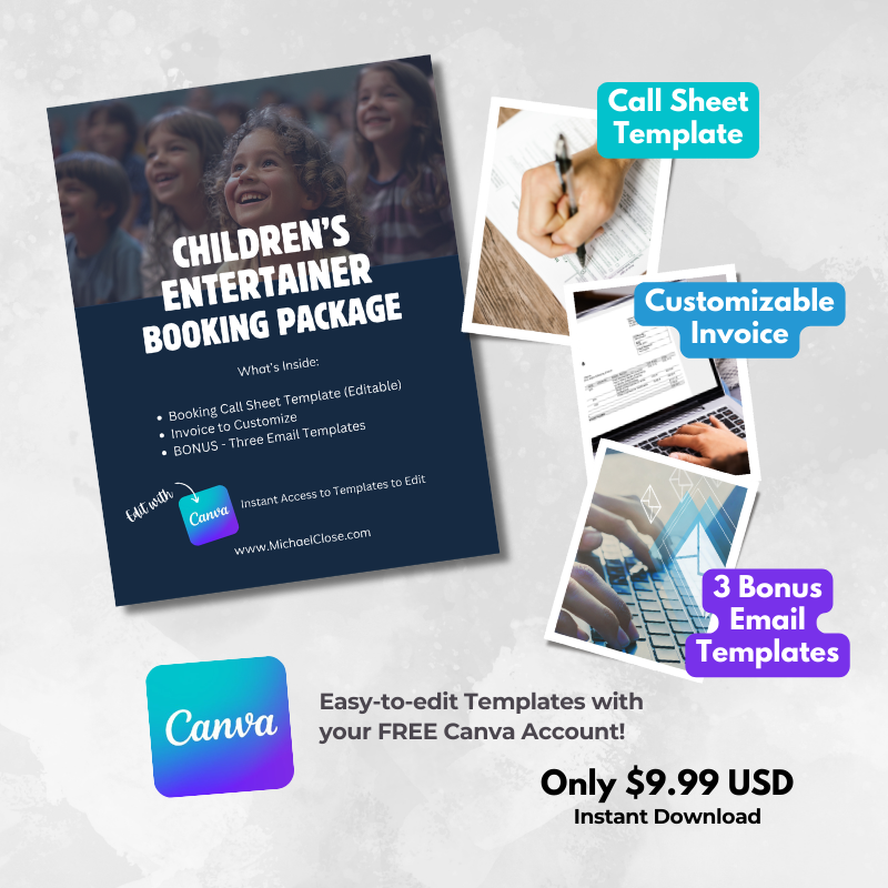 Children's Entertainer Booking Package — MichaelClose.com