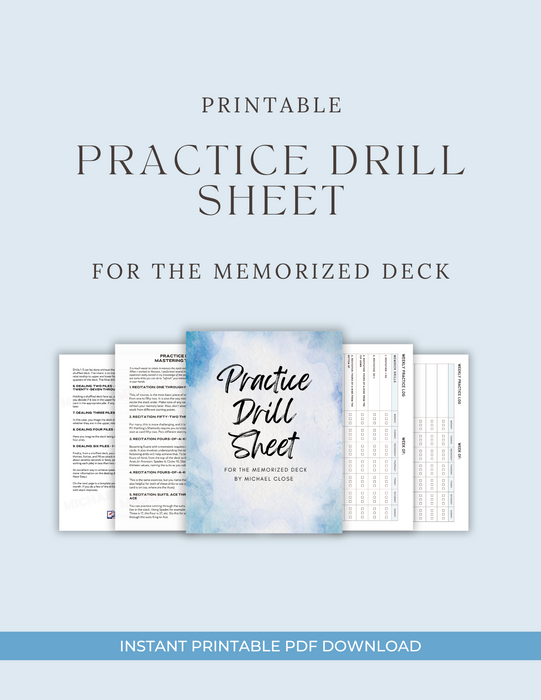 Practice Drill Sheet for Memorzied Deck